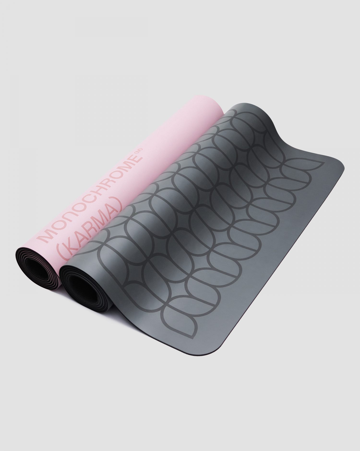Organic Stripes - Minimalist Textured Line Pattern in Black and Almond  Cream Yoga Mat
